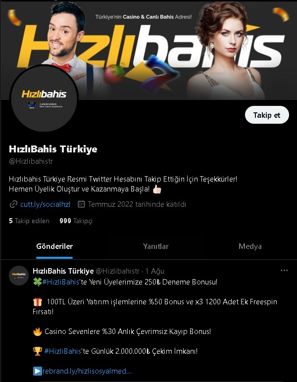 Hızlıbahis Twitter